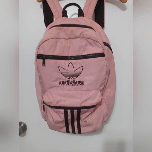 adidas Handbags - Adidas Classic Embroidered Logo Coral black padded laptop Collegiate Backpack